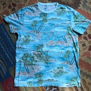 Beach themed J crew shirt